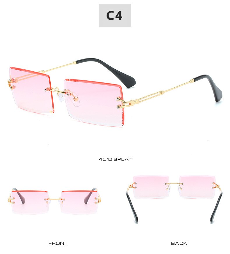 Women's Rimless Retro Sunglasses