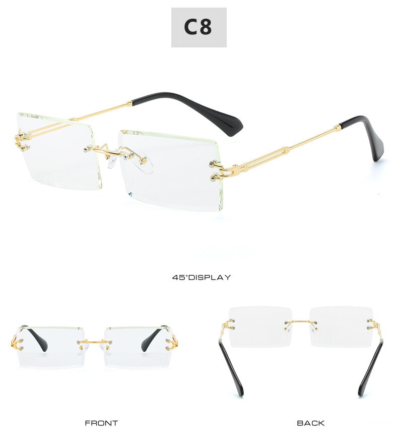 Women's Rimless Retro Sunglasses