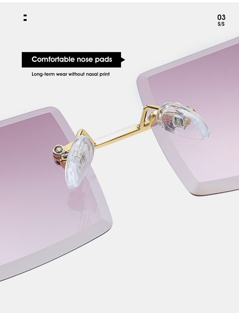 Women's Rimless Retro Sunglasses