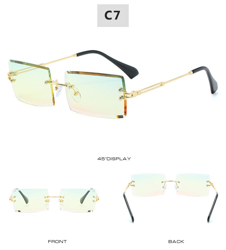 Women's Rimless Retro Sunglasses