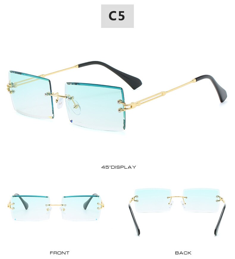 Women's Rimless Retro Sunglasses