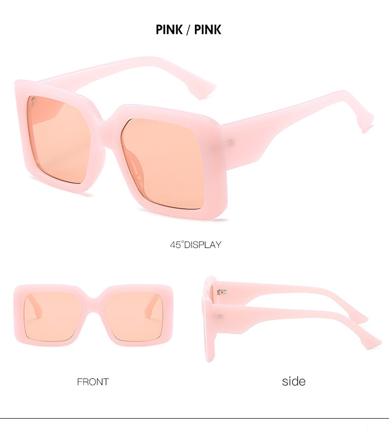 Oversized Square Retro Gradient Sunglasses