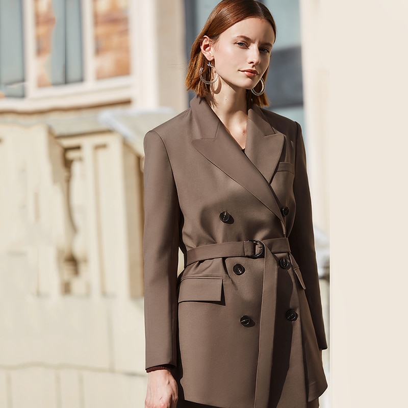 Women's Double Breasted Blazer Jacket