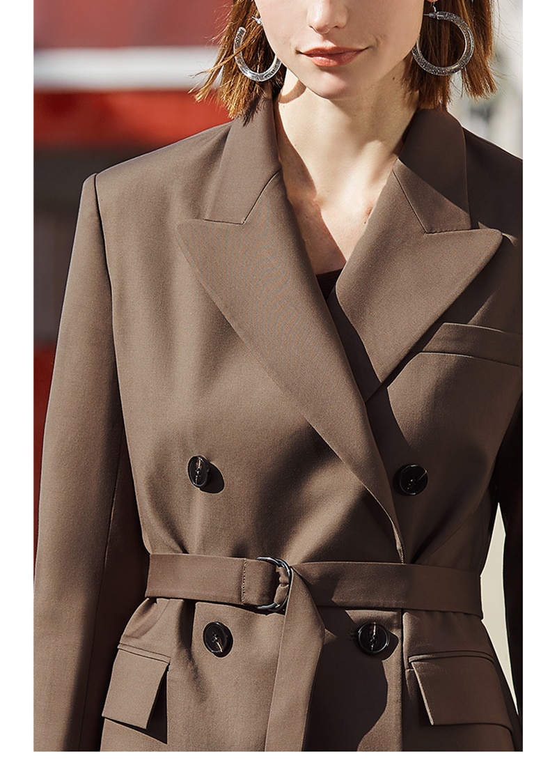 Women's Double Breasted Blazer Jacket