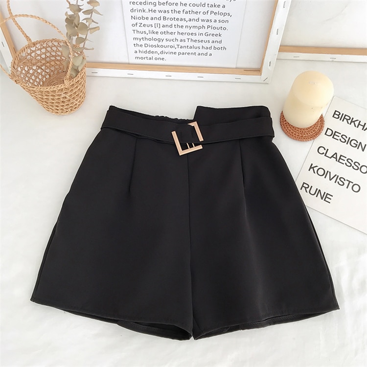 Women's Solid High Waist Shorts