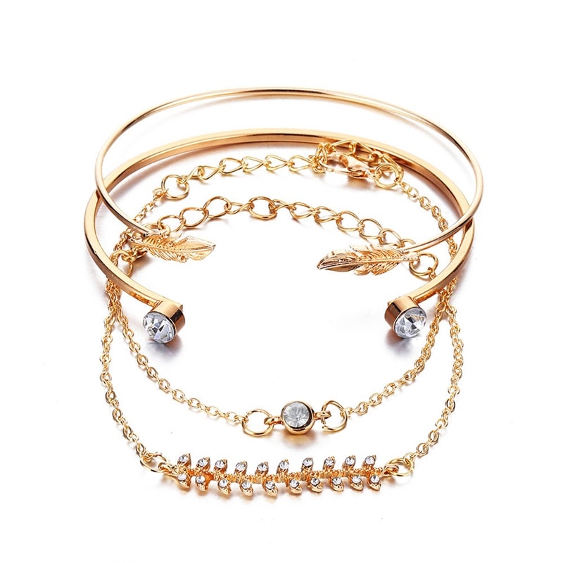 Women's Stylish Boho Bracelet 4 Pcs Set