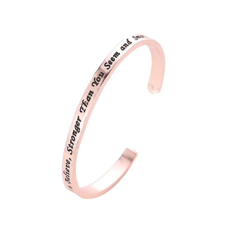 Rose Gold / Silver Metal Bangle Bracelet for Women