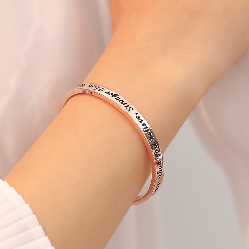 Rose Gold / Silver Metal Bangle Bracelet for Women