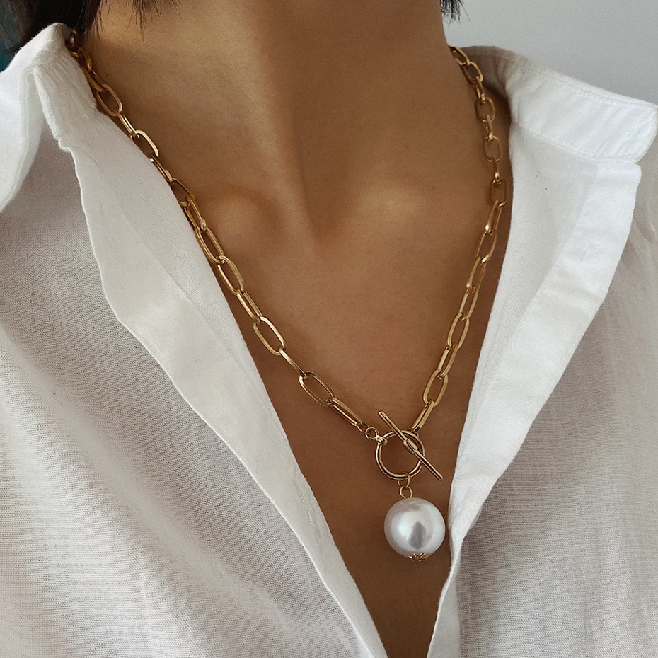 Women's Imitation Pearl Pendant Necklaces