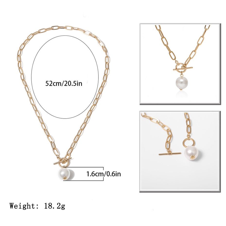 Women's Imitation Pearl Pendant Necklaces