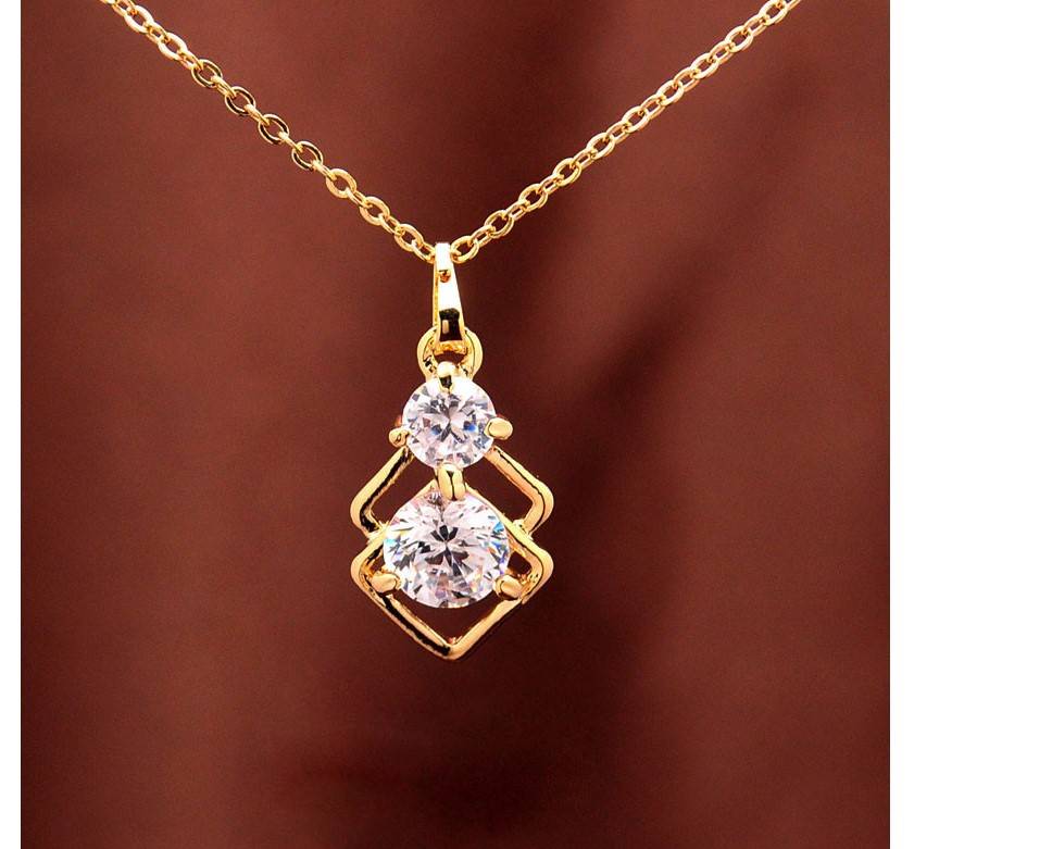 Women's Crystal Mosaic Necklace and Earrings Set