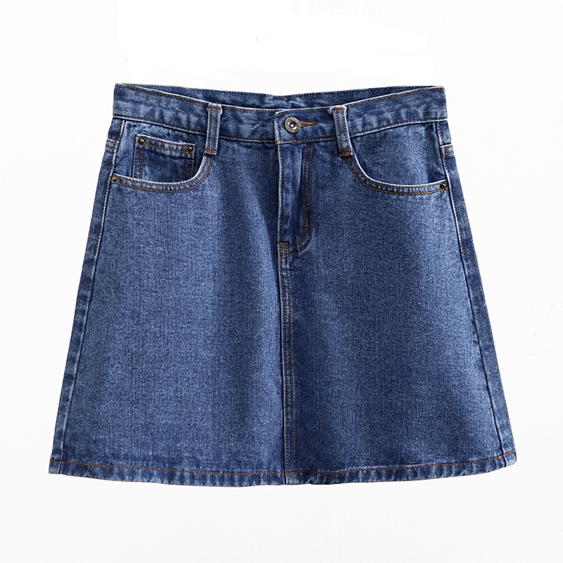 Denim High Waisted Women's Skirt in Street Style