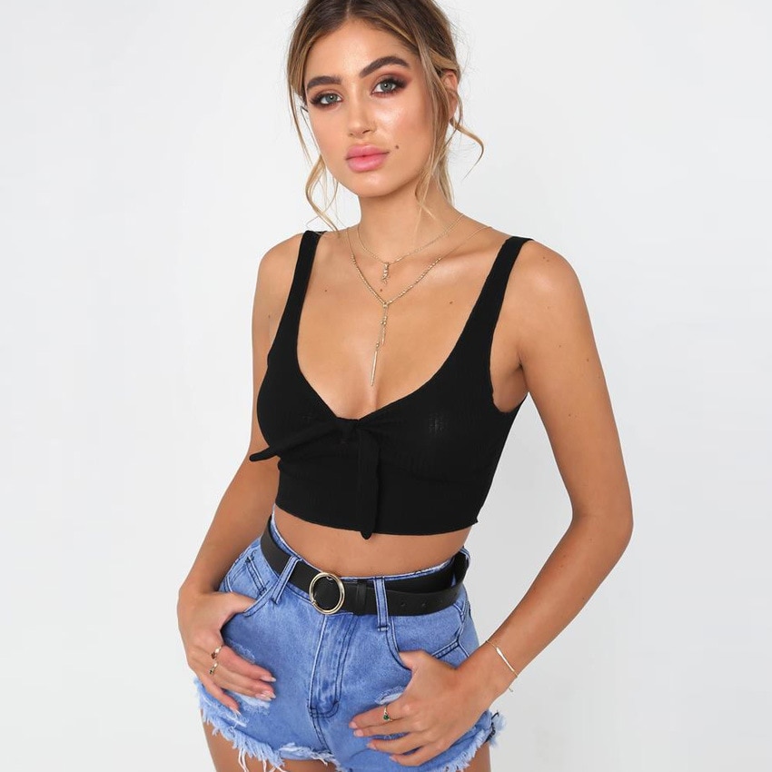 Bow Decorated Crop Top