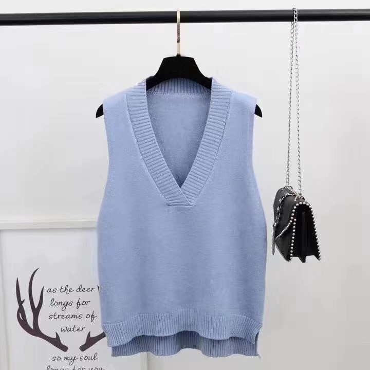 Women's V-Neck Knitted Vest Women's V-Neck Knitted Vest