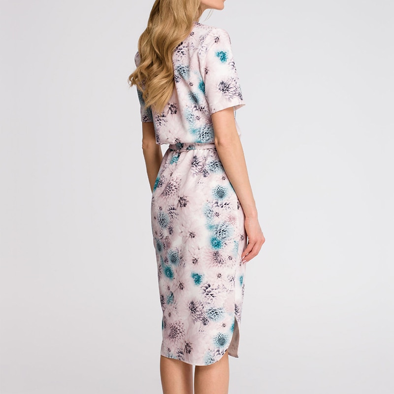 Women's V-Neck Floral Printed Dress