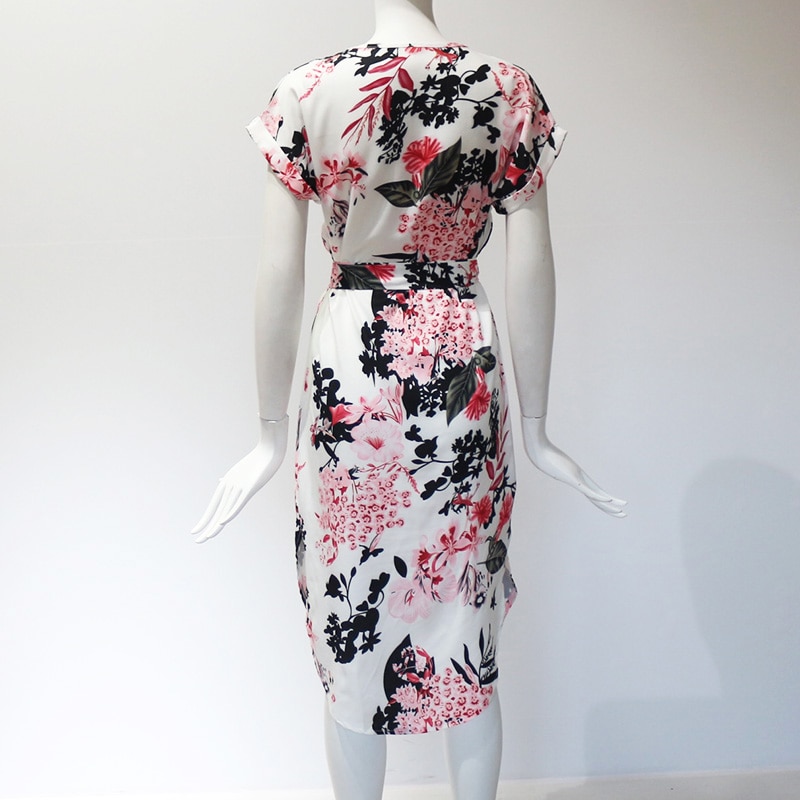 Women's V-Neck Floral Printed Dress
