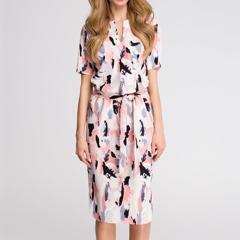 Women's V-Neck Floral Printed Dress