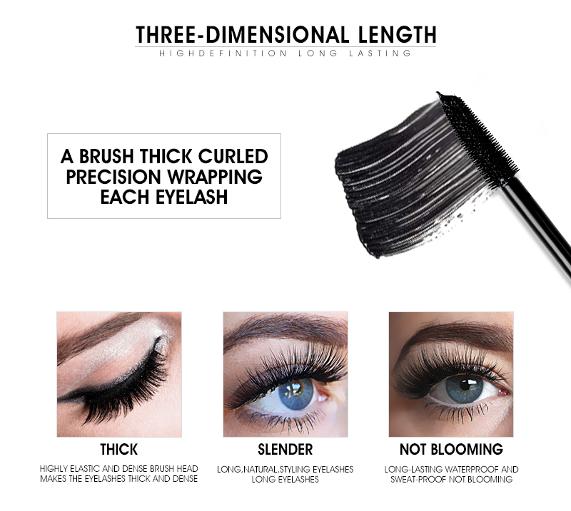 Curling Waterproof Black Mascara
