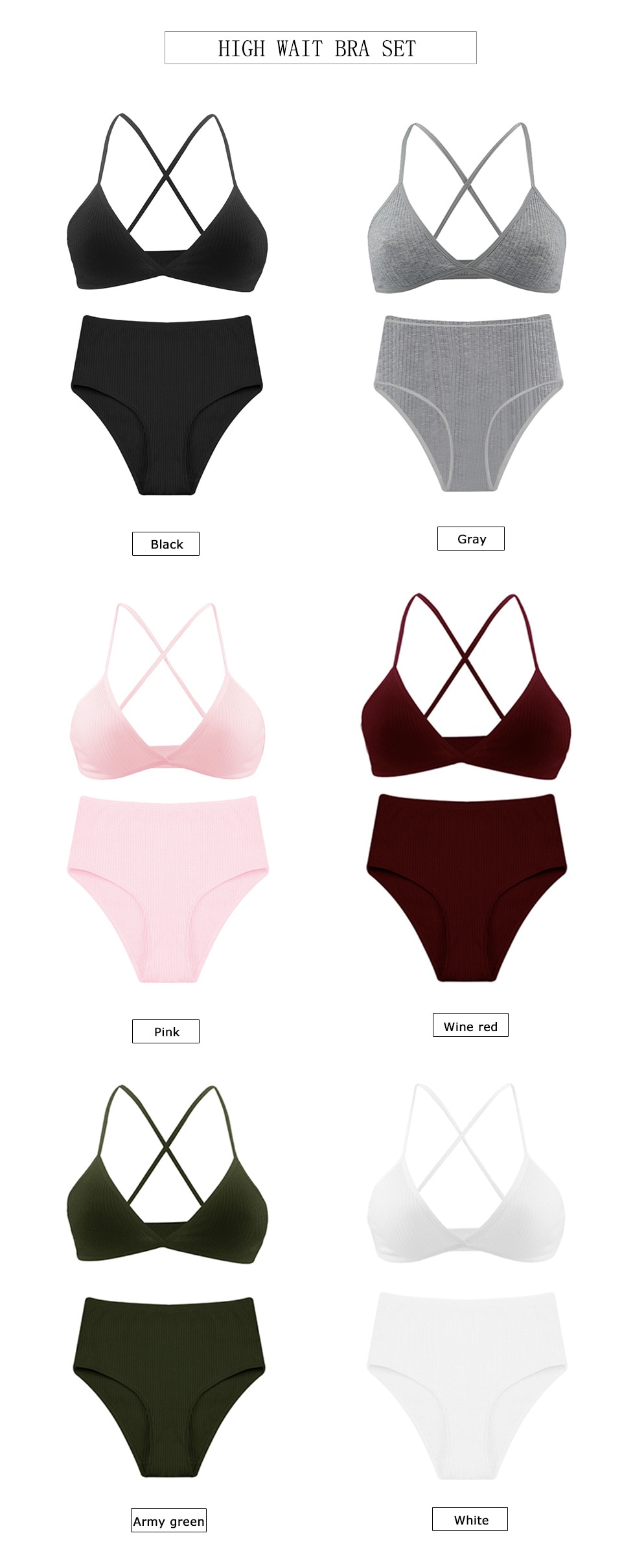 Thin Cotton Underwear Set