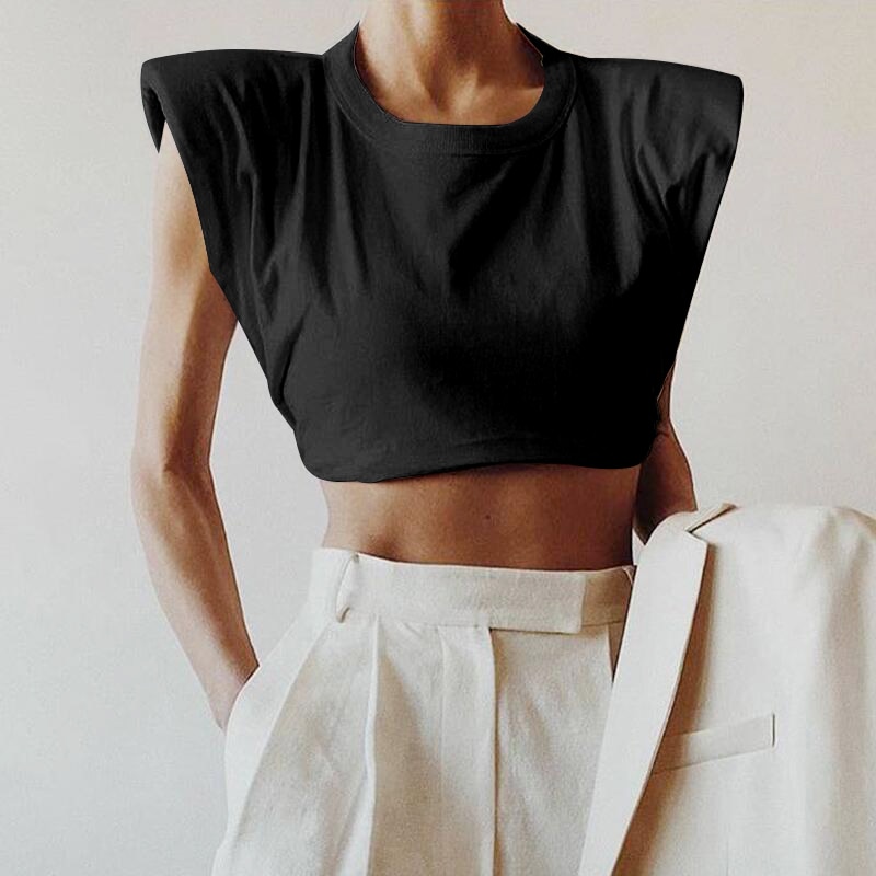 Minimalist Sleeveless Women's Crop Top