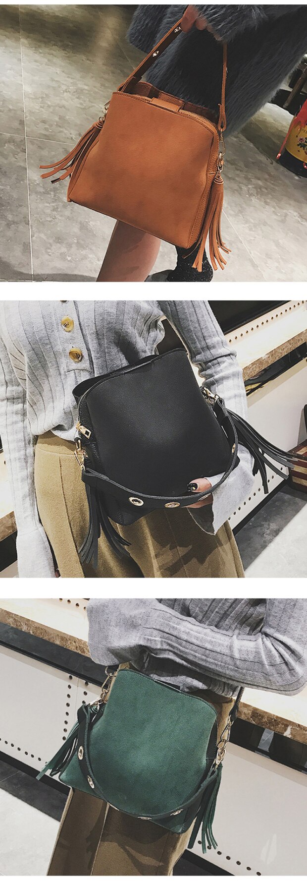 Women's Vintage Bucket Bag