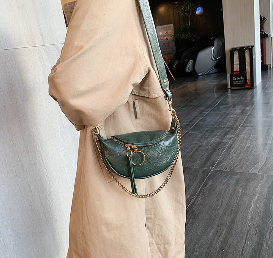 Women's Trendy Hoop Zipper Crossbody Bag