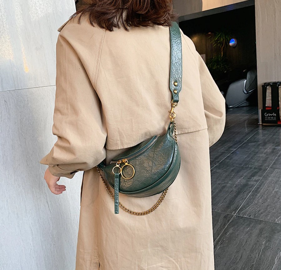 Women's Trendy Hoop Zipper Crossbody Bag