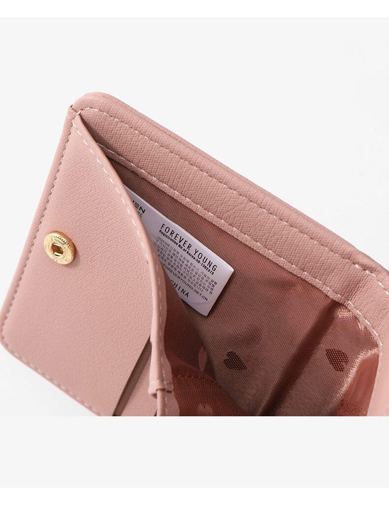 Women's Casual Plain Coloured Coin Wallet
