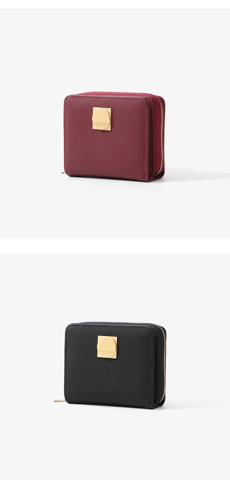 Women's Casual Plain Coloured Coin Wallet