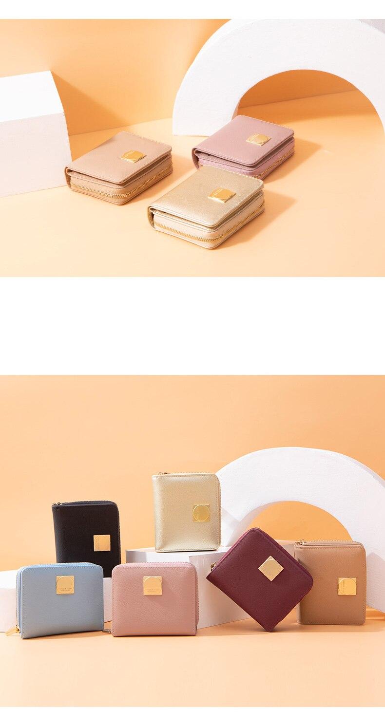 Women's Casual Plain Coloured Coin Wallet