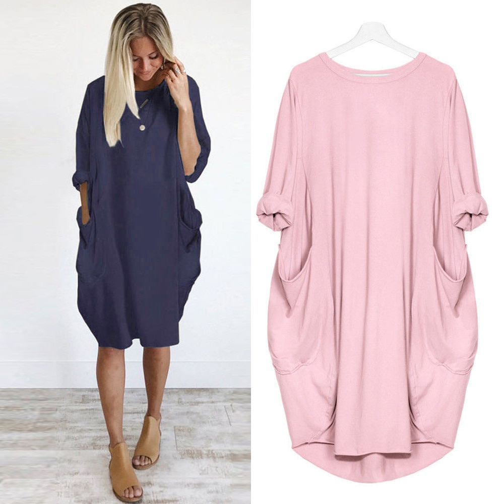 Women's Plus Size Casual Summer Cotton Dress