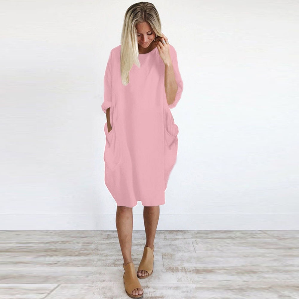 Women's Plus Size Casual Summer Cotton Dress