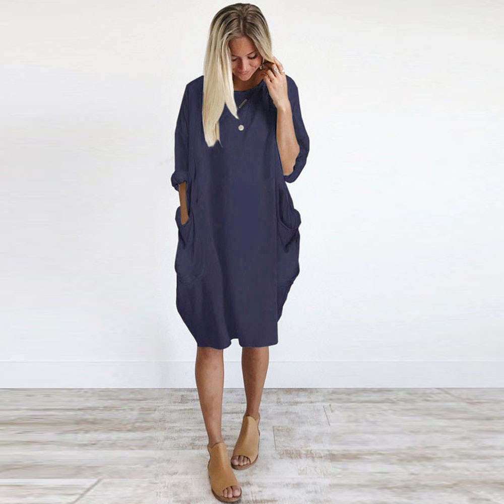 Women's Plus Size Casual Summer Cotton Dress