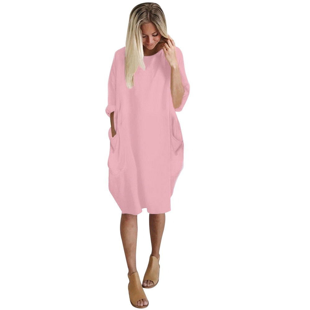 Women's Plus Size Casual Summer Cotton Dress