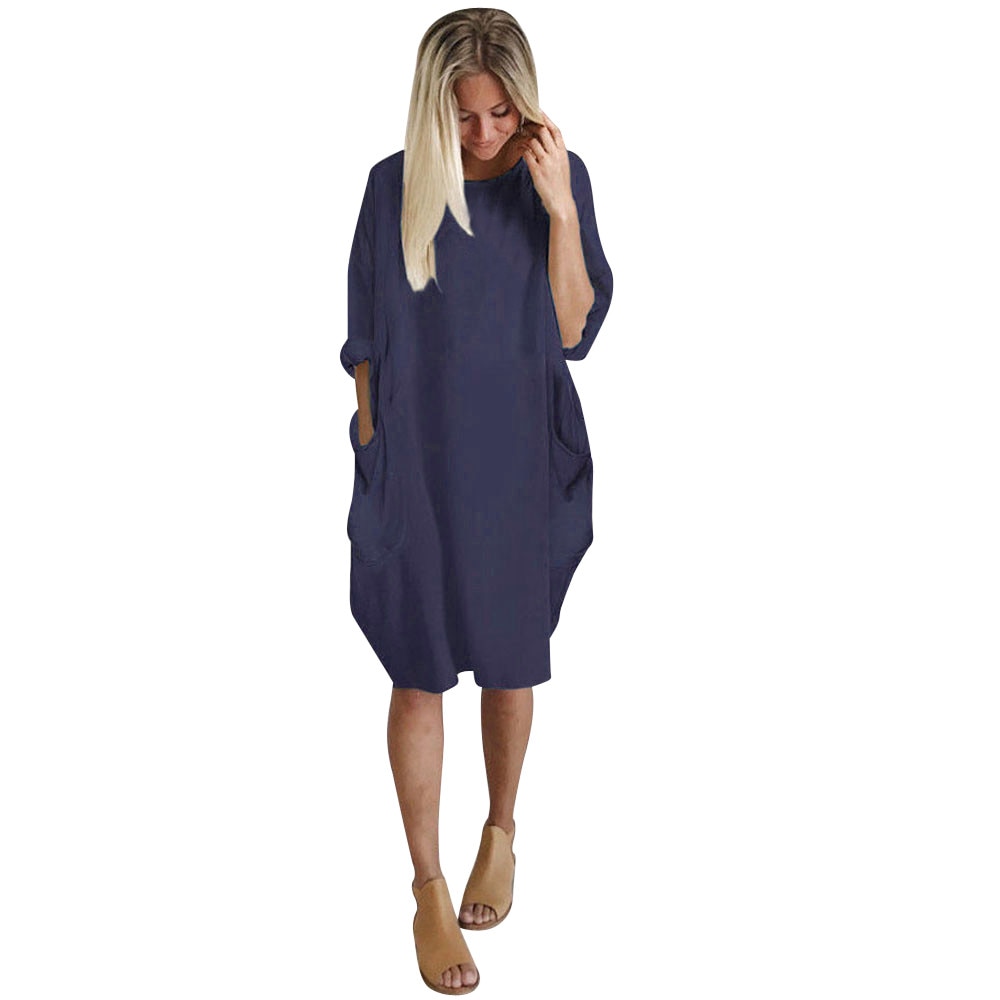 Women's Plus Size Casual Summer Cotton Dress
