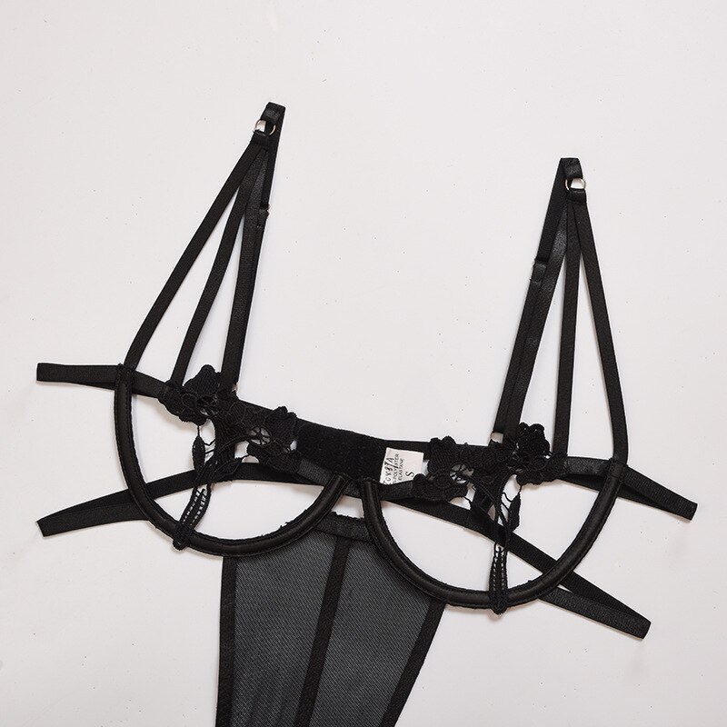 Black Teddy Bodysuit for Women