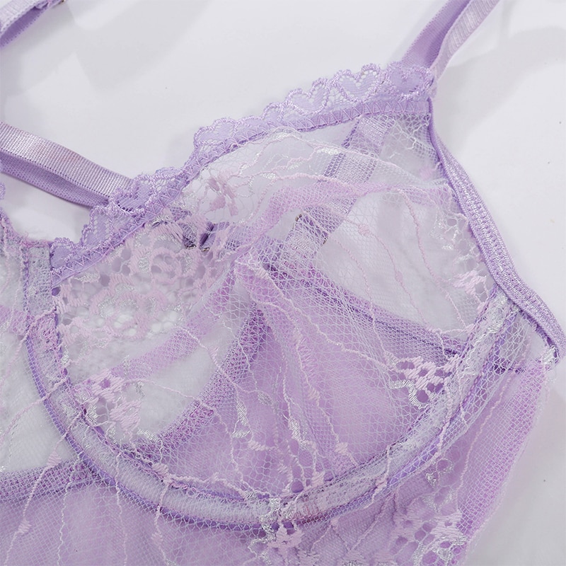 Light Purple Women's Teddy Bodysuit