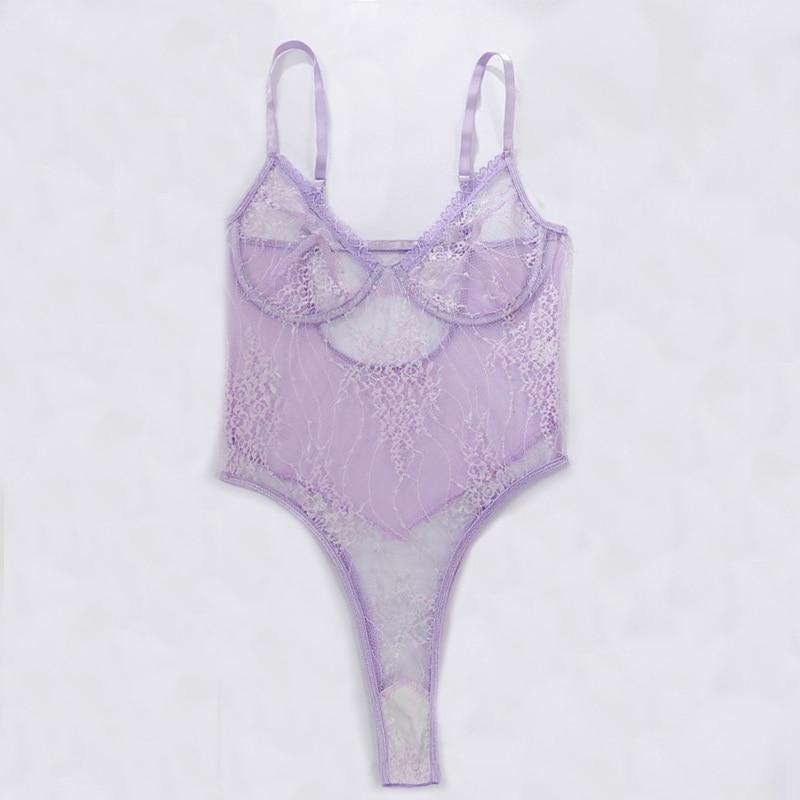 Light Purple Women's Teddy Bodysuit