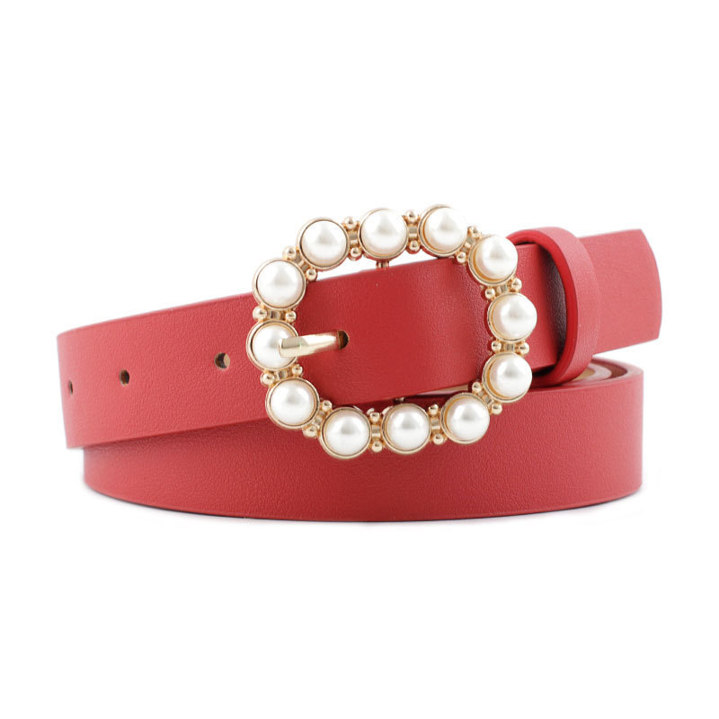 Women's Belt with Decorative Pearl