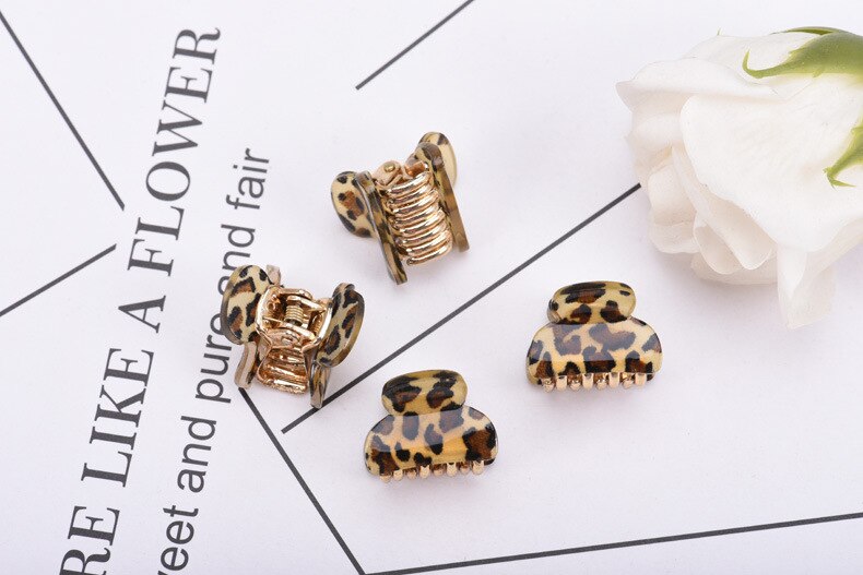 Mini Hair Claws in Leopard Print