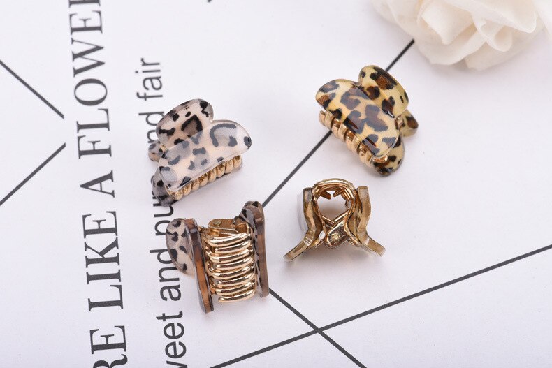 Mini Hair Claws in Leopard Print