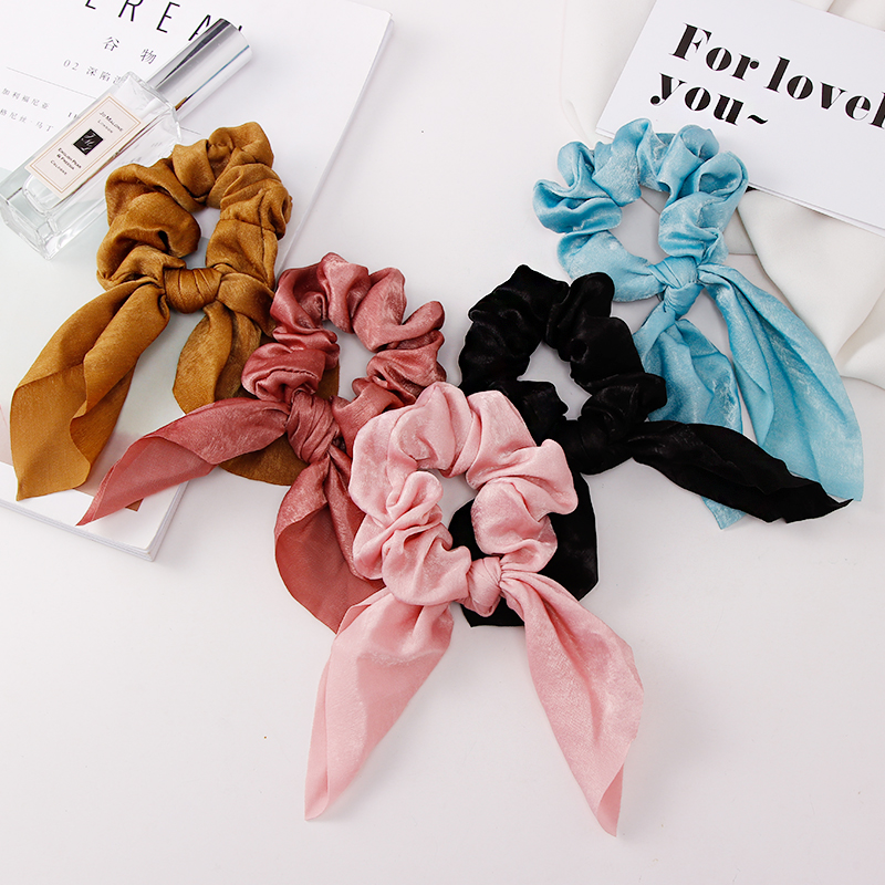 Colorful Chiffon Scrunchie with Knot