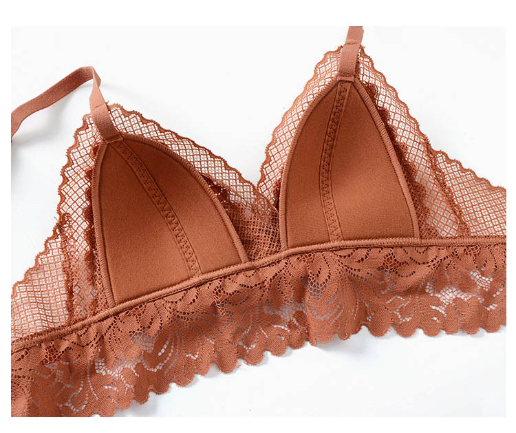 Embroidered Lace Push-up Bra and Panty Lingerie Set for Women