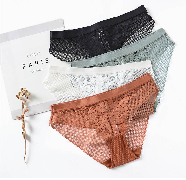 Embroidered Lace Push-up Bra and Panty Lingerie Set for Women