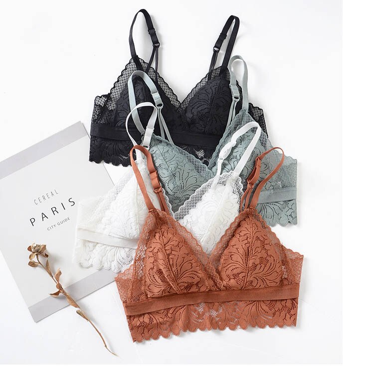 Embroidered Lace Push-up Bra and Panty Lingerie Set for Women