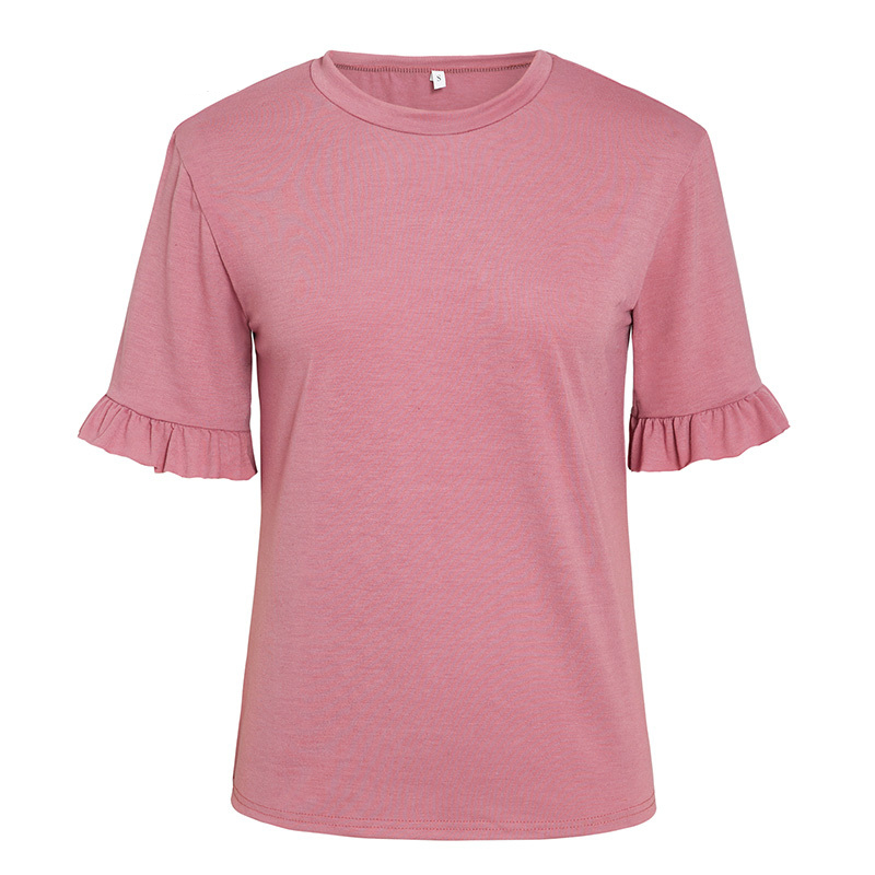 Casual Ruffled Women's T-Shirt in Multiple Sizes