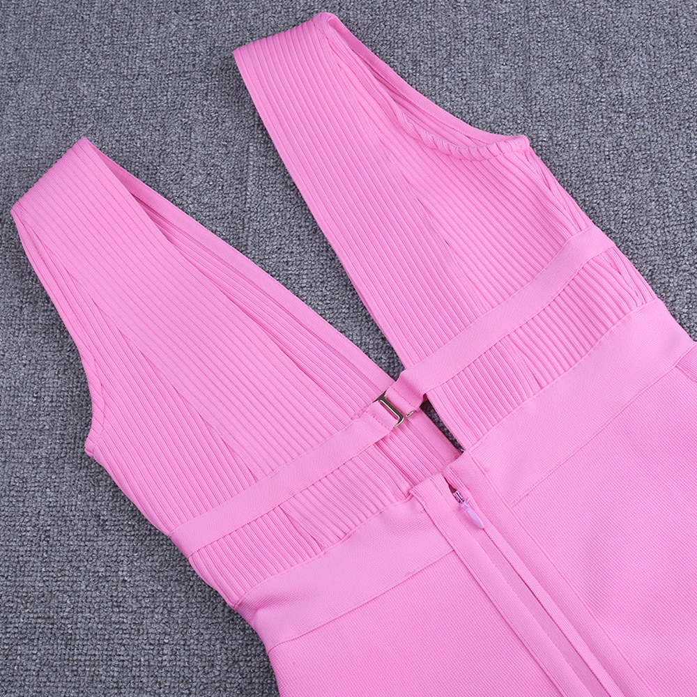 V-Neck Bodycon Women's Dress