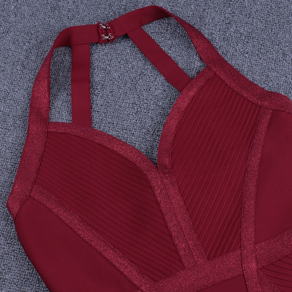 Backless Midi Bodycon Women's Dress