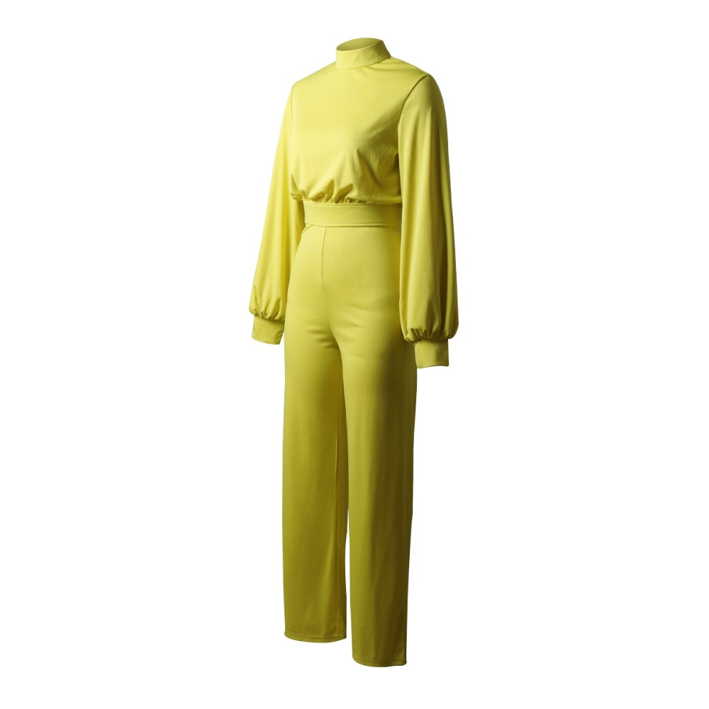 Women's Puff Sleeve Warm Jumpsuit