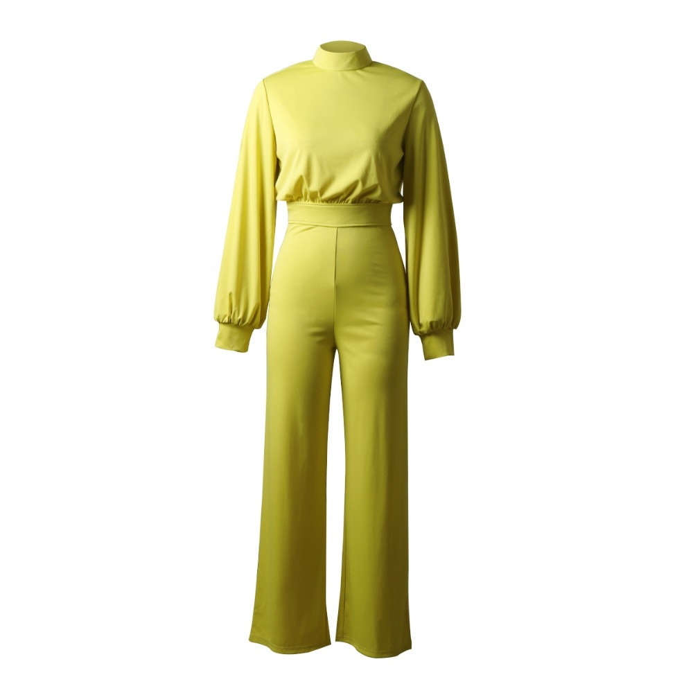 Women's Puff Sleeve Warm Jumpsuit